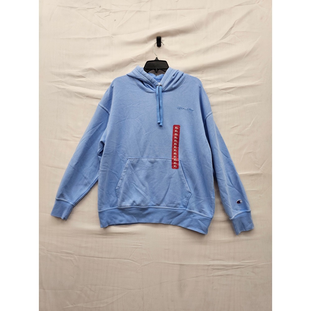 Champion Womens Pullover Hoodie‎ Blue Cotton Blend Athletic Size XL